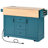 55.75"W Kitchen Island With Leaf And Locking Wheel-1490160487