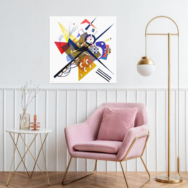 «On White II», art contemporain abstrait, H 32 po x l 32 po
