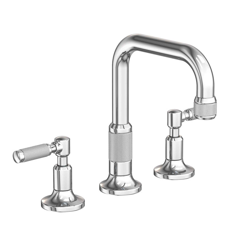 Clemens Widespread Bathroom Faucet with Drain Assembly, Polished Chrome