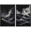 Plage, paysage mural, ensemble de 2 reproductions d'art sur toile encadrées-118759324-118759327