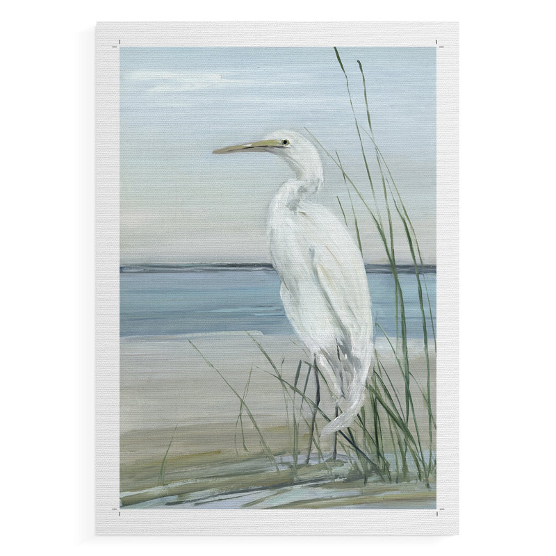 Summertime Heron II - Impression sur toile seulement - NON-CADRE, H 48 po x l 32 po