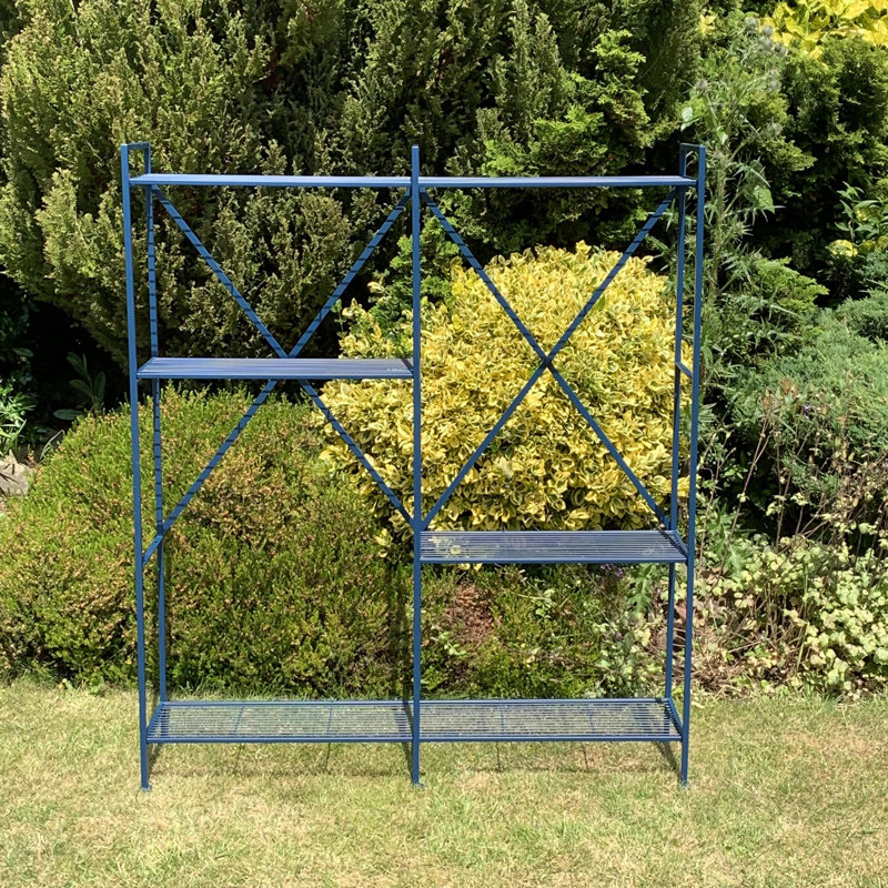 Ando Metal Plant Stand, Blue