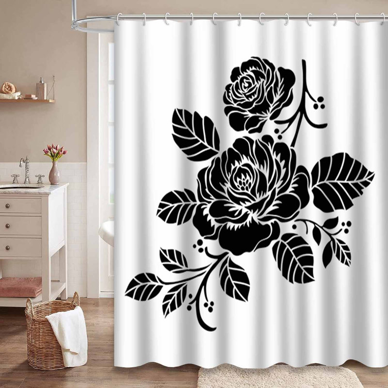 Rideau de douche Rose, L 72 po x l 78 po