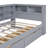 Wooden Twin Size Daybed With 2 Drawers, Daybed With Storage Shelf And USB Charging Ports,Grey(OLD SKU: N733S170510E)-2001197346
