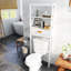 Armoire de rangement au-dessus de la toilette blanche avec un tiroir et 2 tablettes pour salle de bain