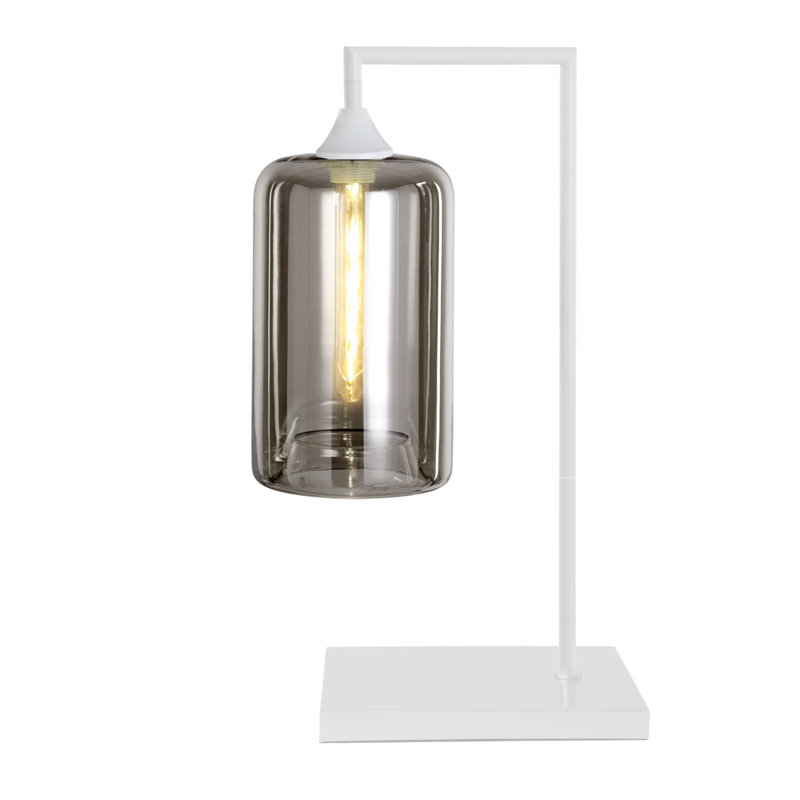 Wang Metal Table Lamp, White, Smoke