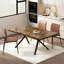 Table de salle à manger extensible avec boîte de rangement, table de salle à manger en fer fin à base en fer pour 4 à 6 personnes-118760351