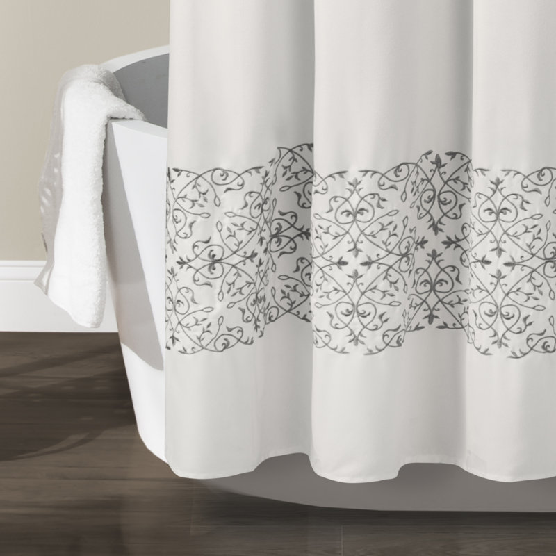 Rideau de douche Scroll, Gris
