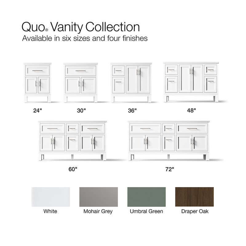 Quo 31" Single Bathroom Vanity Set, Mohair Gray