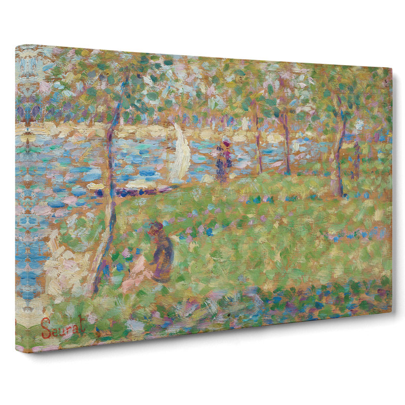 Study For La Grande Jatte Vol.1 by Georges Seurat - Wrapped Canvas Painting, 50cm H x 76cm W x 3cm D