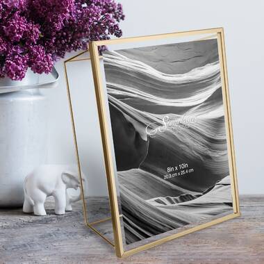 Crisol 4 x 6 Decorative Photo Frame - Contemporary Polyresin Black/White Burst Line Design Picture Frame Wrought Studio