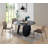 Maxine - Modern Hammered Glass Round Dining Table