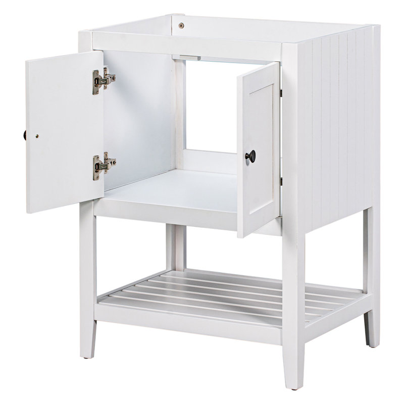 Base de meuble-lavabo simple seulement, Blanc