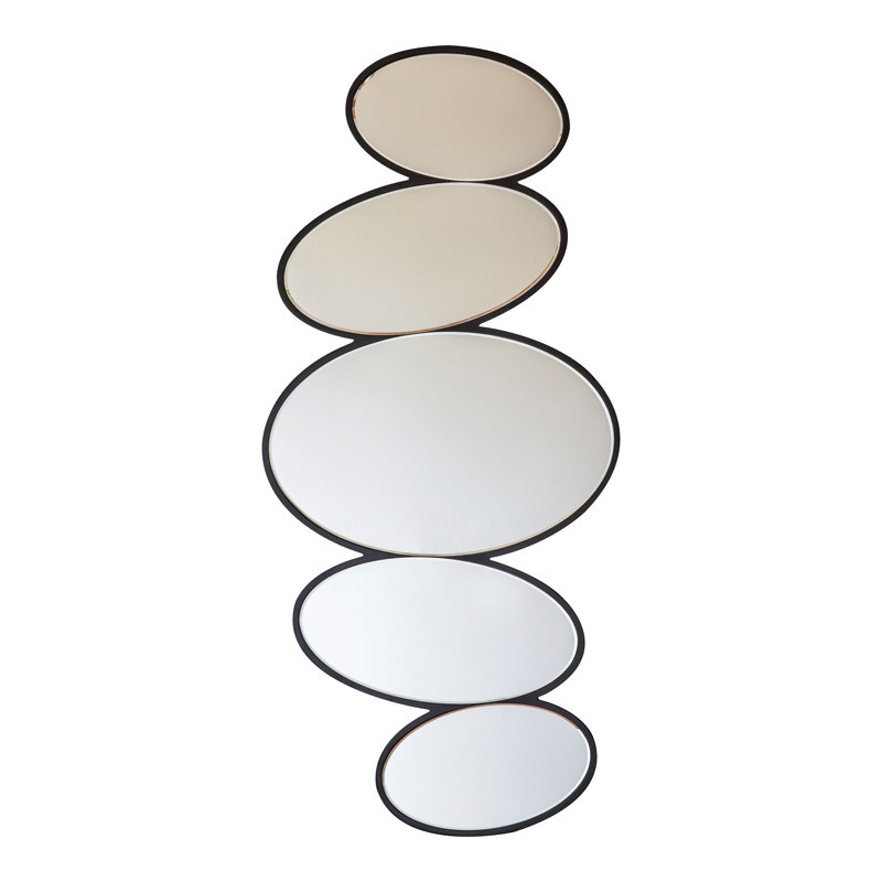 Hermínia Wood Cobblestone Wall Mirror