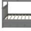 Lit superposé double sur lit double pour chambre à coucher, avec tiroir, espace de rangement et garde-corps sur escalier-1407840339
