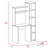 6-Shelf Writing Desk With Built-In Bookcase(Desk)-135022090