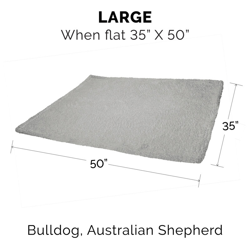 Snuggly & Warm Soft-Edge Warming Waterproof Blanket, 50" x 35", Gray