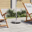 Support de parasol de patio extérieur gris moyen en acier inoxydable à base de parasol gris-44276603