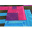 Tapis intérieur en laine rose/vert 7 pi 3 po x 10 pi one-of-kind à la main noué la new age Diredra
