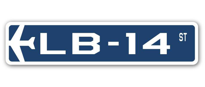 Plaque de rue Barahona LB-14 Air Force, H 6 po x l 24 po x P 1 po