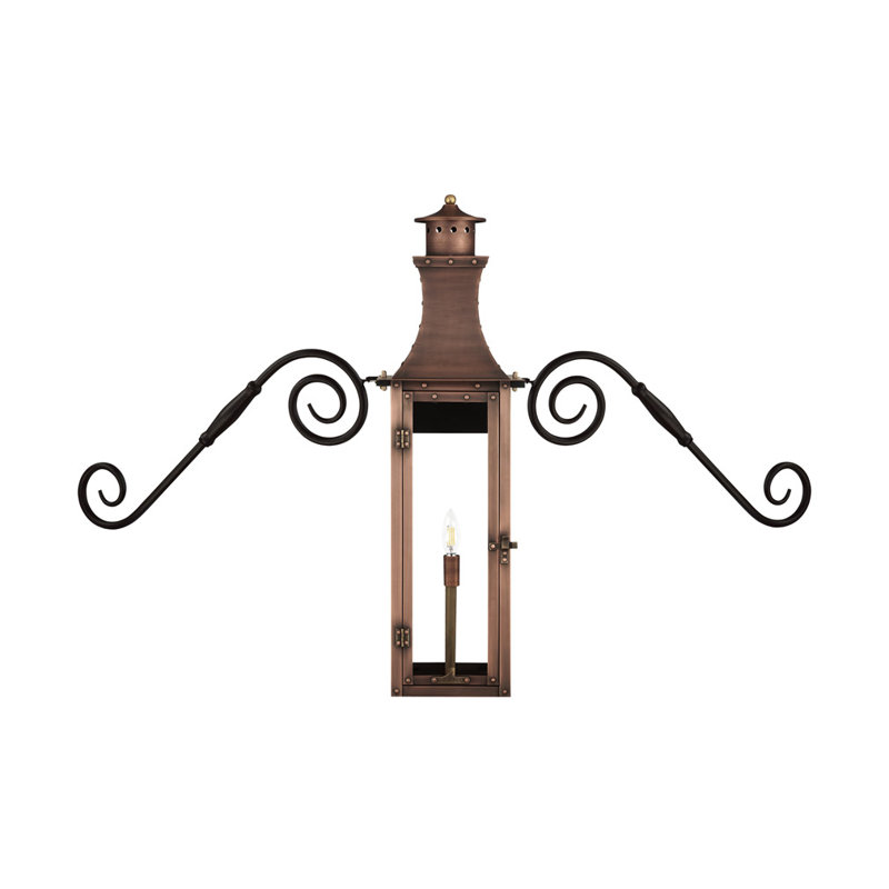 Haskell Electric Outdoor Lantern, 25" H x 8" W x 9" D