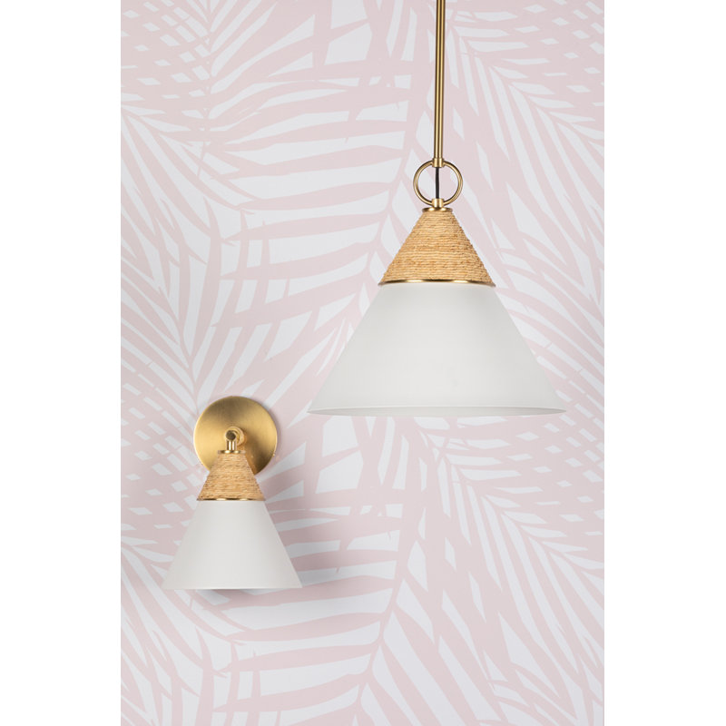 MICA 1 LIGHT PENDANT, 16.5" H x 13" W x 13" D