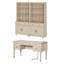 Ensemble de bureau 2 pièces, bureau double 56 po et ensemble de 2 bibliothèques, beige