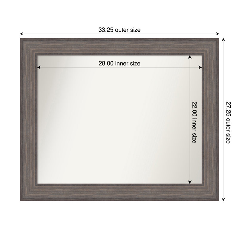 Miroir Hannaley, 27,25 po x 33,25 po, Rectangle