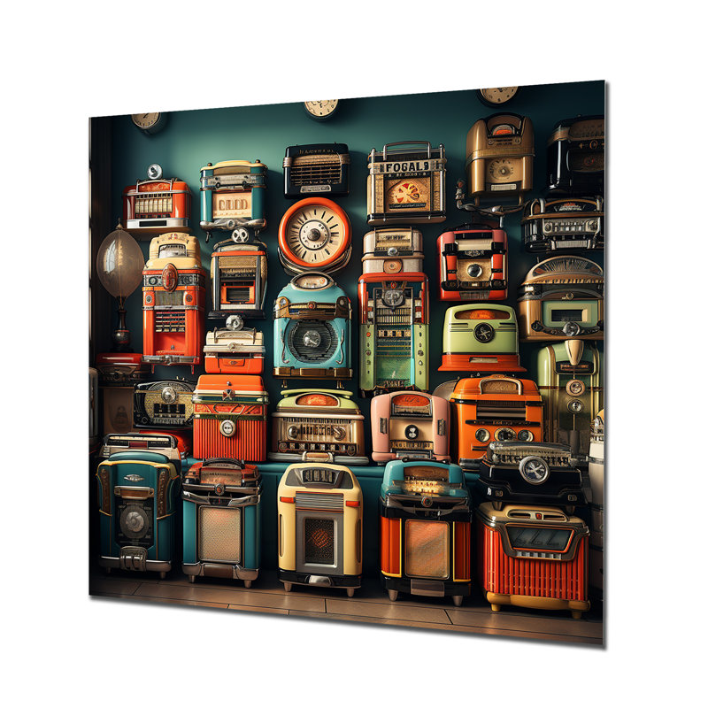 Nostalgic Jukebox Tunes 2 - Jukeboxes, art mural en métal, H 16 po x l 16 po