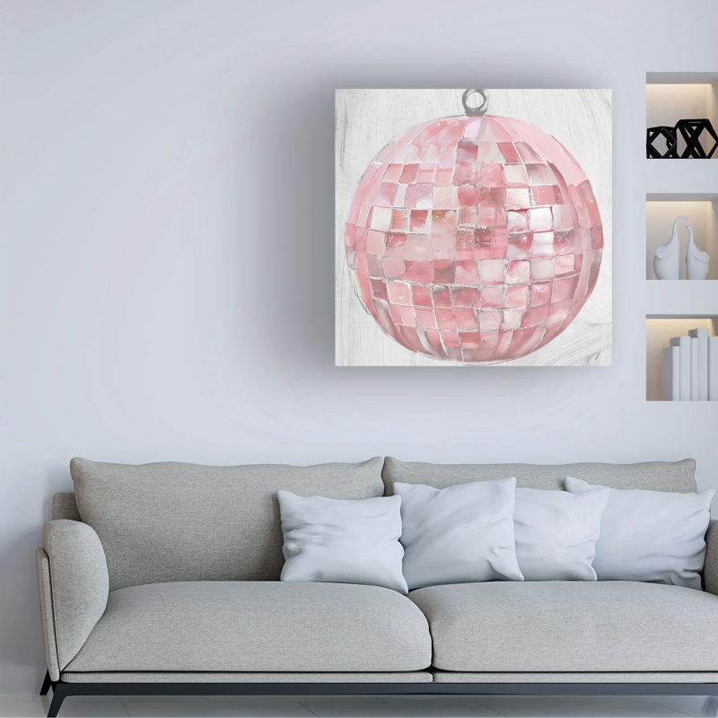 Art sur toile boule disco Sasha, H 35 po x l 35 po