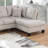 Living Room Furniture 2-PCS Sectional Sofa Set LAF Sofa And RAF Chaise Tweeted-Like Velvet Tufted Couch Nailheads-1097812212
