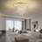18 Inch Flush Mount Crystal Chandelier With Remote Control, Dimmable 3-Color LED Ceiling Light Fixture For Living Room, Bedroom, Dining Room