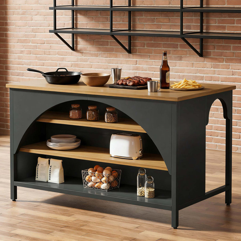 Tablette de cuisine de ferme, îlot de cuisine, unité de bistro avec rangement