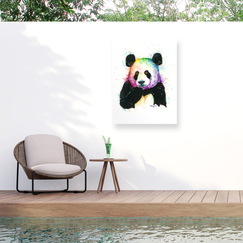 Toile d'extérieur Dave Bartholet Panda, H 14 po x l 19 po