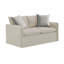 Canapé en lin beige et beige avec 2 coussins décoratifs Upend