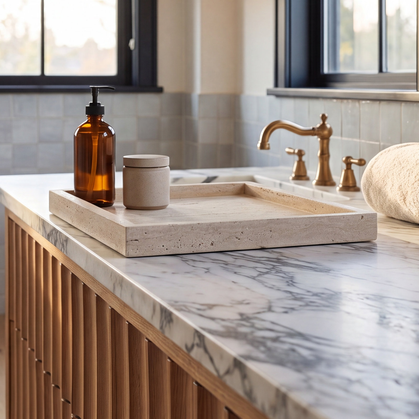 Austin Marble Bathroom Tray