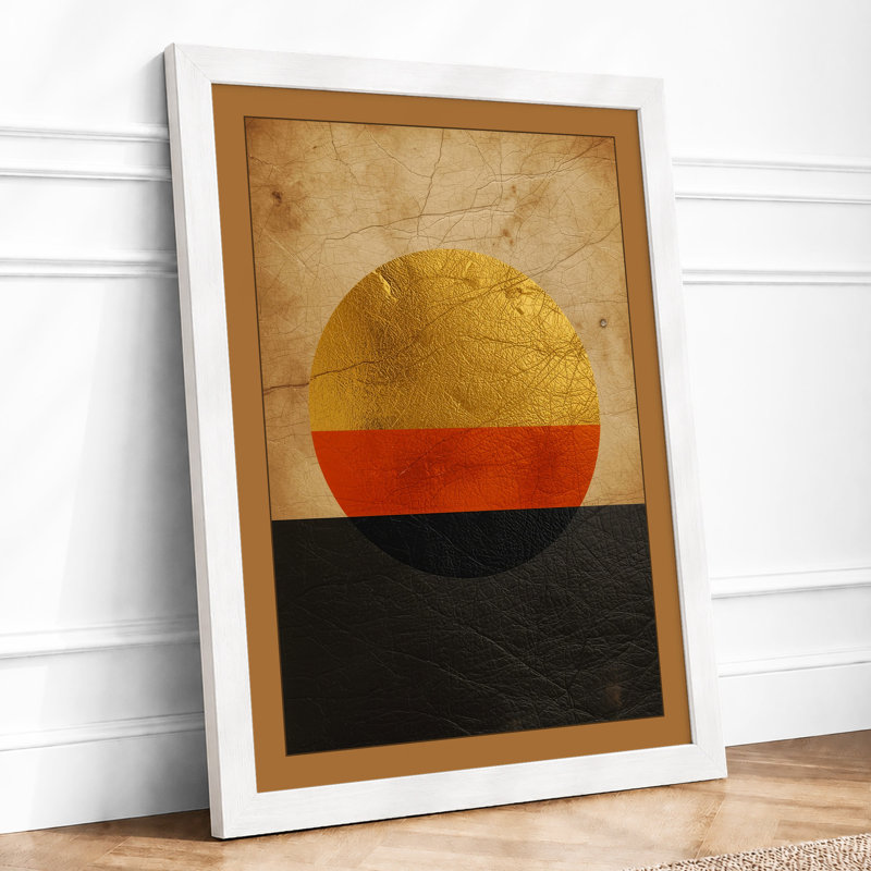 Weathered Circle Industrial - Framed Print, A1 - 84.1 x 59.4 cm, White