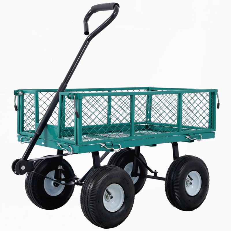 Chariot de jardin en acier, Vert