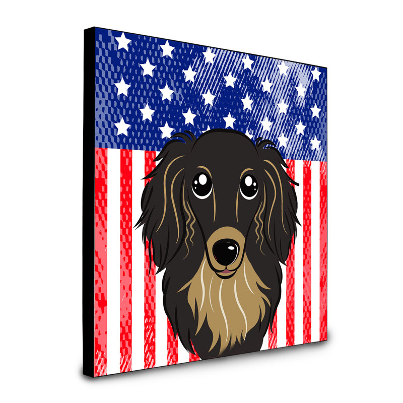 Macomb Animals Framed Art, Black/Tan Dachshund