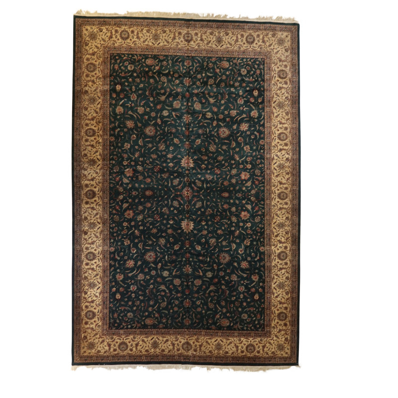 Global Rug One-of-a-Kind Hand-Knotted Kashan 12'2" x 18'6" Wool Area Rug