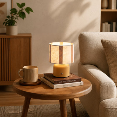 Ensemble de 2 petites lampes de table sans fil avec batterie rechargeable et commande tactile