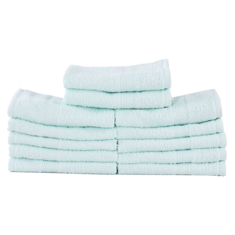 Cotton Face Towels, Aqua