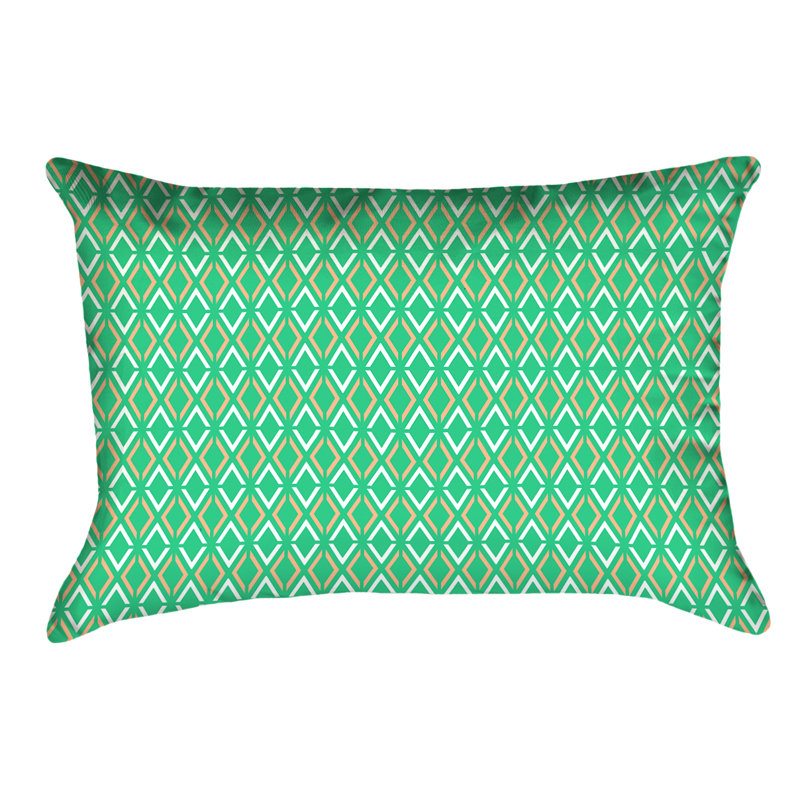 Housse de coussin Katelyn Elizabeth, Polyester, Vert / Orange