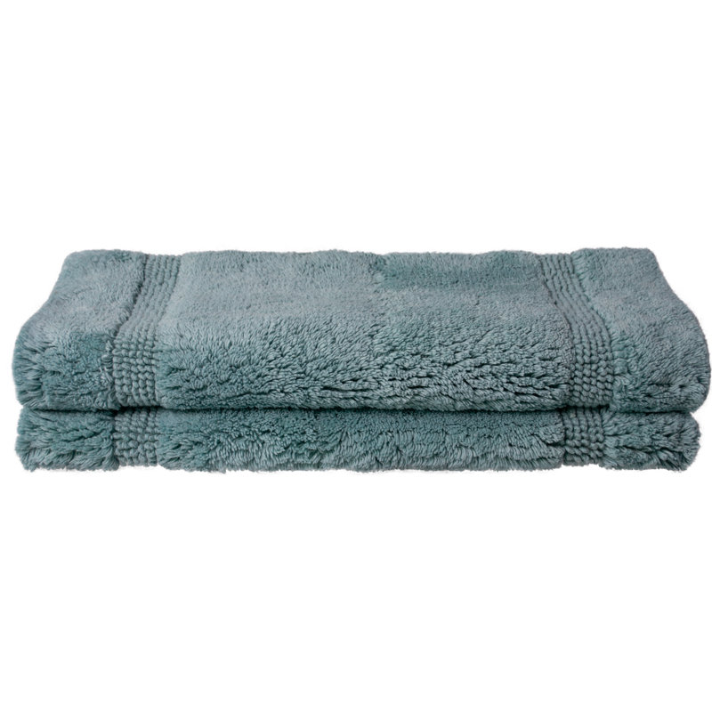 Marisol Cotton Non-Slip Bath Rug, Turquoise