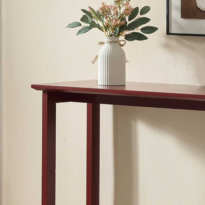 Console en bois, canapé d'entrée pour le couloir, le salon ou derrière le canapé - rouge, Rouge