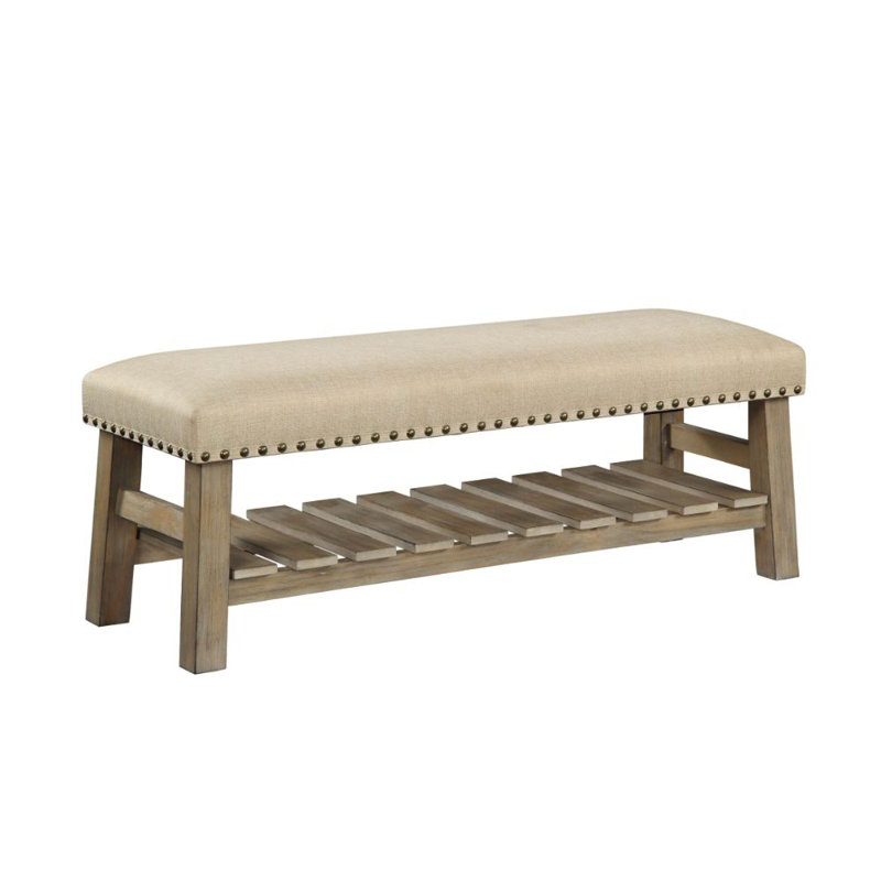 Ouellette Polyester Blend Upholstered Storage Bench