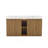 Knotty Oak Bathroom Vanity With Sink, Large Storage Freestanding Bathroom Vanity For Modern Bathroom, One-Piece White Quartz Double Sink Basin Without Drain And Faucet-1093236888