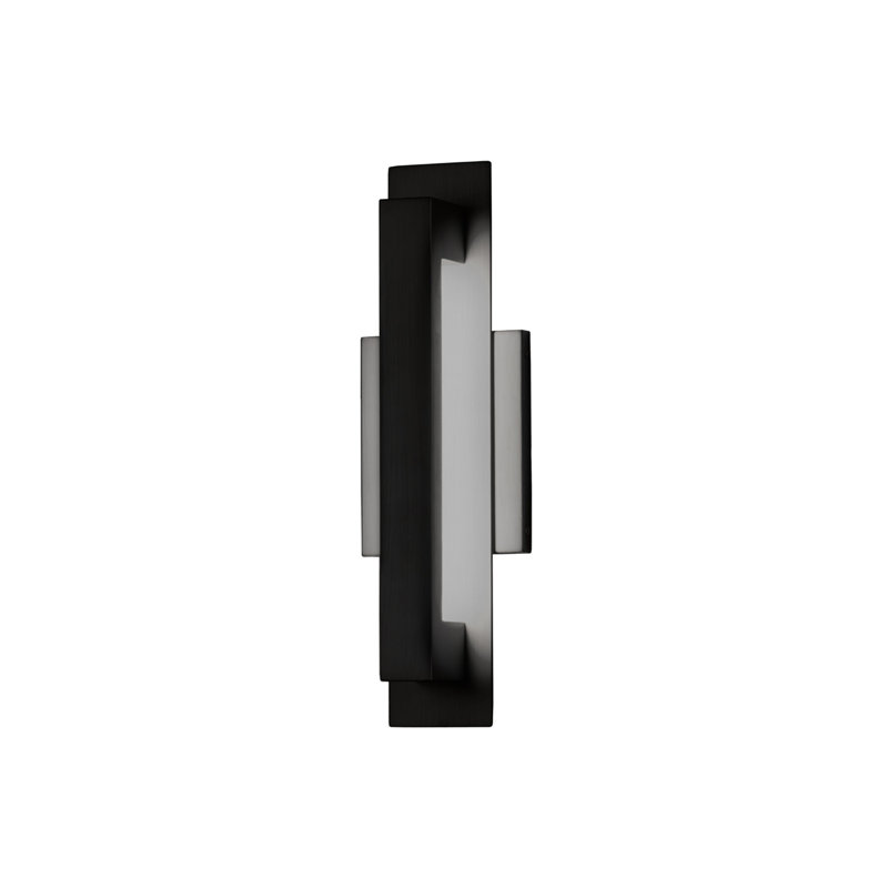 Catalina LED Outdoor Armed Sconce, Matte Black, 15" H