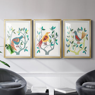 «Whitty Bird II», reproduction encadrée de qualité supérieure - prête à être accrochée