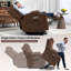 Fauteuil inclinable électrique avec massage en métal et bois
